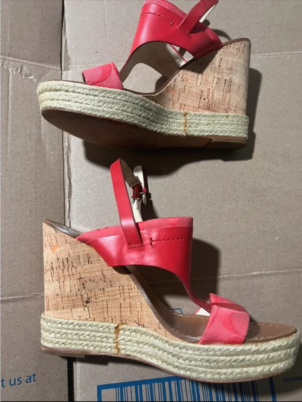 Coach Mendez Wedge Cork Platform Wedge Sandal Size 7.5